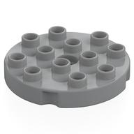 Duplo Plate Round 4 x 4 (Light Bluish Gray)