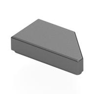 Tile 1 x 2 with Stud Notch Left (Metallic Silver)