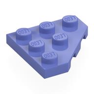 Wedge Plate 3 x 3 Cut Corner (Blue Violet)