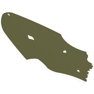 Large Figure Cape / Pauldron, Tattered, 1 Hole (Olive Green)