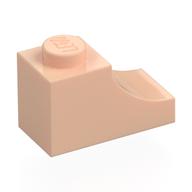 Brick Curved 2 x 1 with Inverted Cutout (Light Nougat)