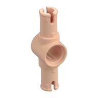 Technic Pin Connector Hub with 2 Pins with Friction Ridges Lengthwise [Small Squared Pin Holes] (Light Nougat)
