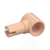 Technic Pin Connector Hub with 1 Pin with Friction Ridges Lengthwise [Centered Friction Ridge] (Light Nougat)