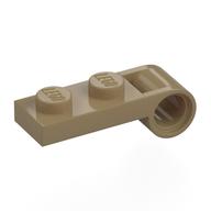 Plate Special 1 x 2 with Pin Hole On Side (Dark Tan)