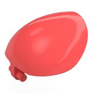 Large Figure Shoulder Cover, Armor, Round, Smooth with Bar (Coral)