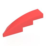 Brick Wedged, Curved 1 x 4 with Stud Notch Right (Coral)