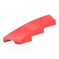 Brick Wedged, Curved 1 x 4 with Stud Notch Left (Coral)