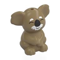 Animal, Koala, Sitting with Black Nose, White Mouth, Closed Eyes Print (Dark Tan)