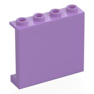 Panel 1 x 4 x 3 [Side Supports / Hollow Studs] (Medium Lavender)