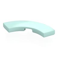 Tile 3 x 3 Curved, Macaroni (Light Aqua)