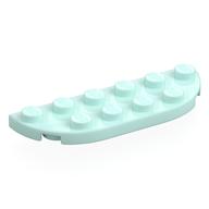 Plate Round Corners 2 x 6 Double (Light Aqua)