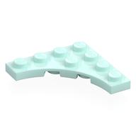 Plate Special 4 x 4 with 3 x 3 Quarter Round Cutout (Light Aqua)
