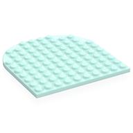 Plate 10 x 10 with Rounded End (Light Aqua)