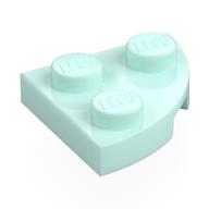 Plate Round Corner 2 x 2 (Light Aqua)