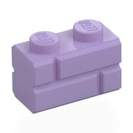 Brick Special 1 x 2 with Masonry Brick Profile (Lavender)