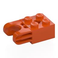 Technic Brick Special 2 x 2 with Ball Socket Wide and Axle Hole, No Arm Holes (Reddish Orange)