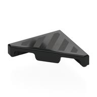 Tile 45° Cut 2 x 2 (Triangle) with Silver Grill Print (Black)
