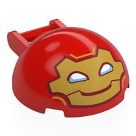Windscreen 4 x 4 x 1 2/3 Canopy Half Sphere with Handle with Gold Mask, White Eyes (Iron-Man) Print (Red)