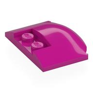 Brick Round 3 x 4 x 2/3 Triple Curved with 2 Sunk Studs (Magenta)