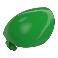 Large Figure Shoulder Cover, Armor, Round, Smooth with Bar (Bright Green)