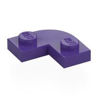 Plate Round Corner 2 x 2 with 1 x 1 Cutout (Dark Purple)