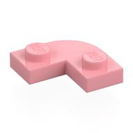 Plate Round Corner 2 x 2 with 1 x 1 Cutout (Warm Pink)