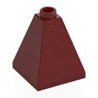 Brick Sloped 75° 2 x 2 x 2 Quadruple Convex (Dark Red)