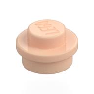 Plate Round 1 x 1 with Solid Stud (Light Nougat)
