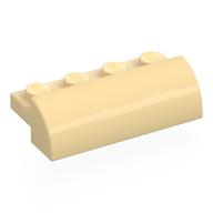 Brick Curved 2 x 4 x 1 (Tan)