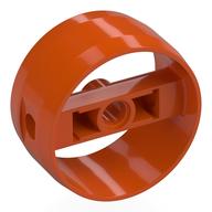 Technic Cylinder 4 x 4 with Pin Holes and Centre Bar, Closed Sides on Bar (Reddish Orange)