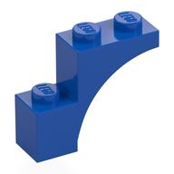 Brick Arch 1 x 3 x 2, Straight End (Blue)