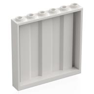 Panel 1 x 6 x 5 [Vertical Corrugated] (White)