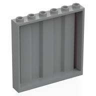 Panel 1 x 6 x 5 [Vertical Corrugated] (Light Bluish Gray)