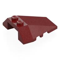 Brick Wedged, Sloped 4 x 4 Triple, Stud Notches (Dark Red)