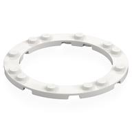 Plate 8 x 8 Round with 6 x 6 Round Cutout (White)