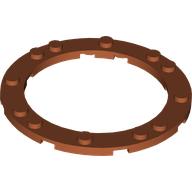 Plate 8 x 8 Round with 6 x 6 Round Cutout (Dark Orange)