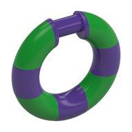 Ring with Bar (Life Preserver) with Bright Green Pattern (Dark Purple)