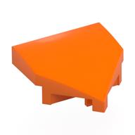 Brick Wedged, Curved 2 x 2 with Stud Notches (Orange)