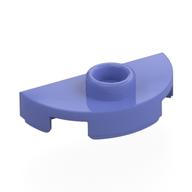 Plate Special Round 1 x 2 Half Circle with Stud (Jumper) (Blue Violet)