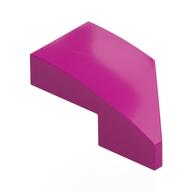 Brick Wedged, Curved 2 x 1 with Stud Notch Left (Magenta)