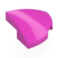 Brick Round Corner, Curved 2 x 2 x 2/3 Quarter Circle With 1 x 1 Bottom Cutout (Dark Pink)