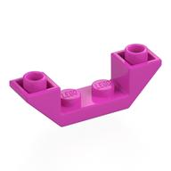 Brick Sloped Inverted 45° 4 x 1 Double with 1 x 2 Recessed (Dark Pink)