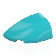 Brick Round, Curved Double 3 x 2 Beveled with Stud Notch Left (Medium Azure)