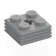 Plate Special 2 x 2 x 2/3 with Axle Hole and Grill on Sides (Haybale) (Light Bluish Gray)