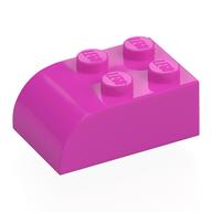 Brick Curved 2 x 3 (Dark Pink)
