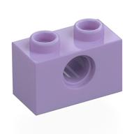 Technic Brick 1 x 2 [1 Pin Hole] (Lavender)