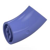 Brick Round 2 x 2 D. Tube with 45° Elbow and Axle Holes (Crossholes) at Each End [LONG] (Blue Violet)