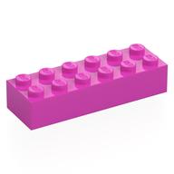 Brick 2 x 6 (Dark Pink)