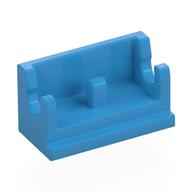 Hinge Brick 1 x 2 Base (Dark Azure)