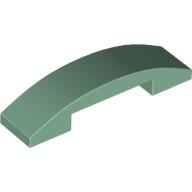 Brick Curved 4 x 1 Double, No Studs (Sand Green)